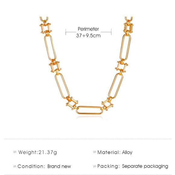 Golden Chain Minimalist Necklace - Picture 2 of 7